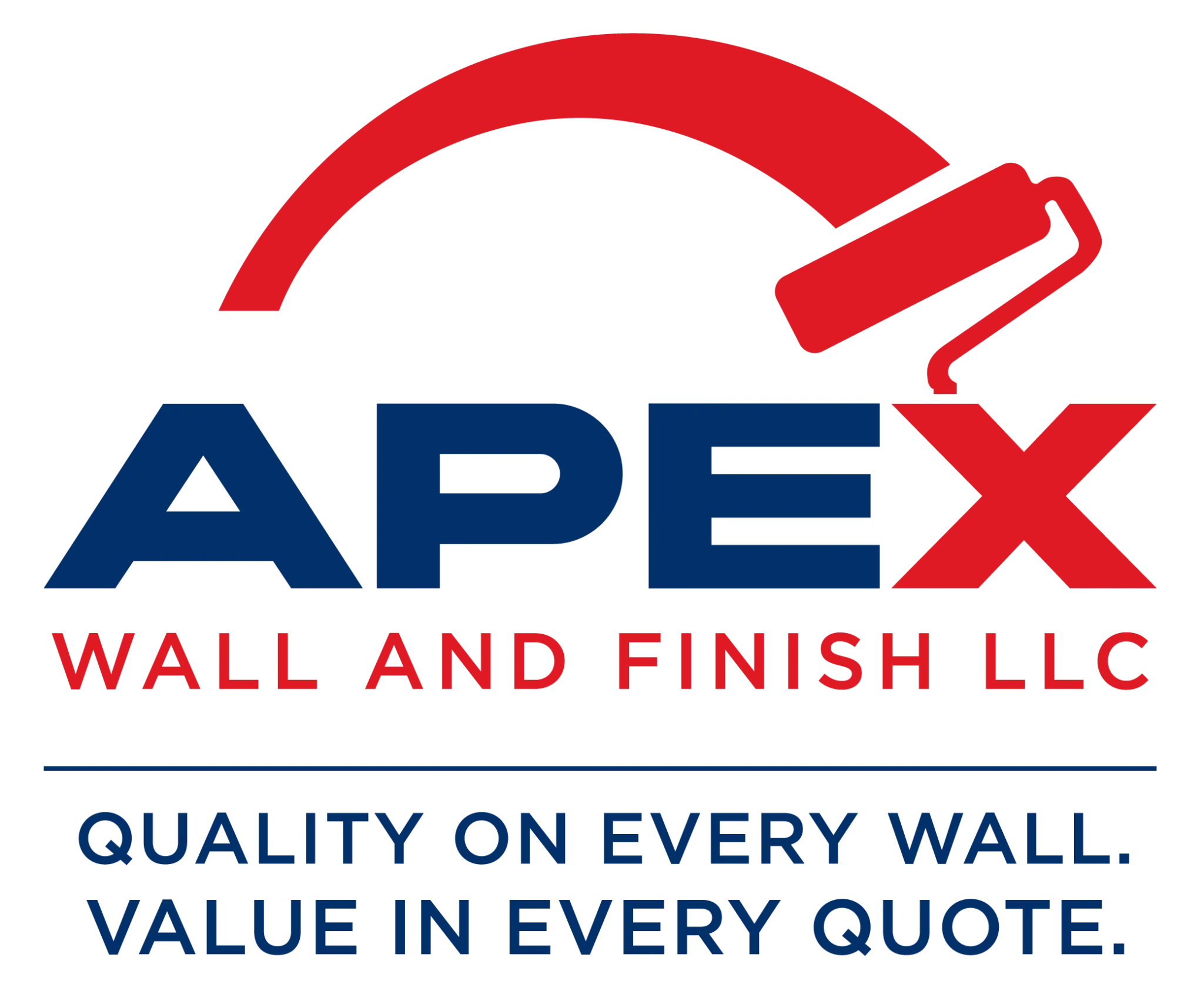 Apex Wall And Finish Tagline Logo